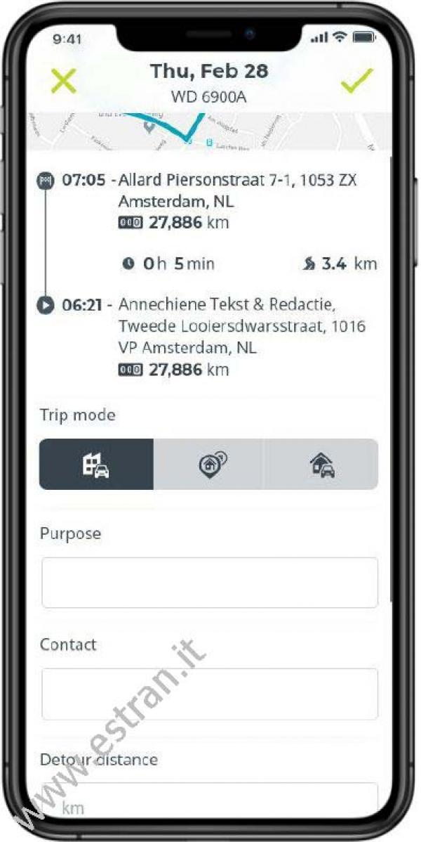 Logbook - Modifica tipologia viaggio